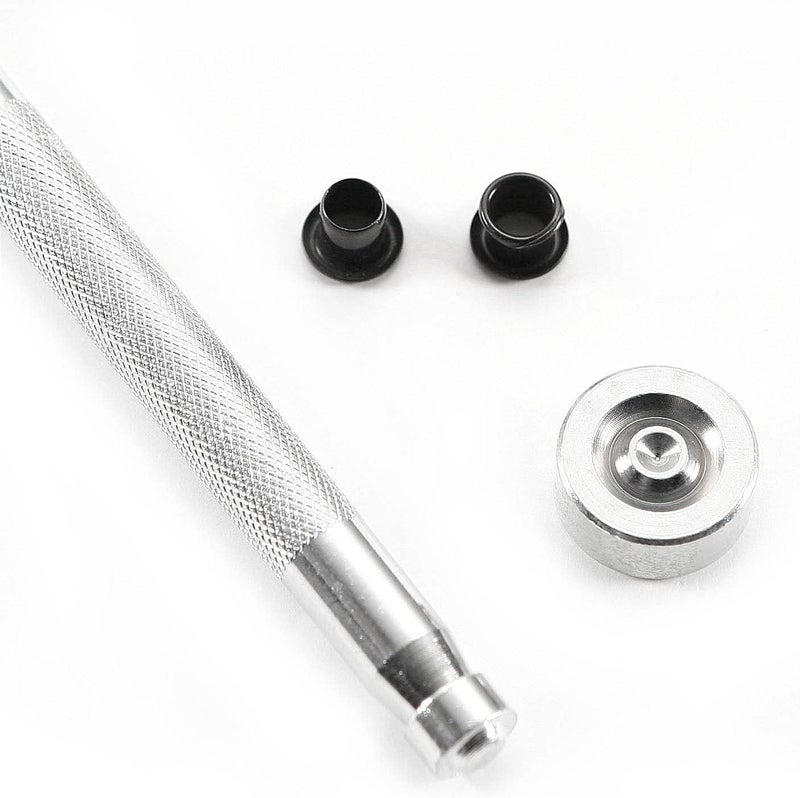 HolsterSmith Eyelet Hand Setter & Eyelet Combo Kit - Includes (1)(#8 Hand Setter) + (100)(#8-9 Black Eyelets) - for DIY Kydex & Leather Holster Making, Upholstery, and Apparel Binding - Image 3